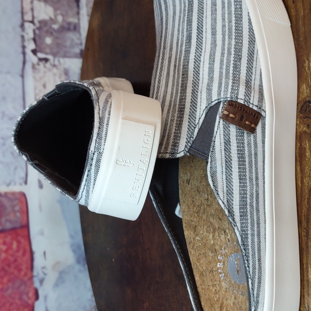 Revitalign "Esplanade" Stripe Canvas Slip-on Sneakers - Picture 10 of 16